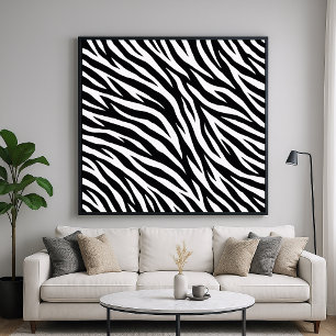 Zebra Stripes Animal Pattern Poster