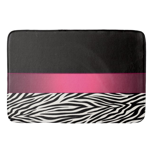 Zebra Stripes Bath Mat (Front)