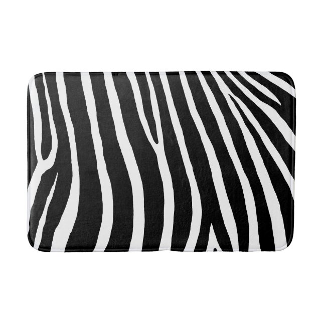 Zebra Stripes  Bath Mat (Front)