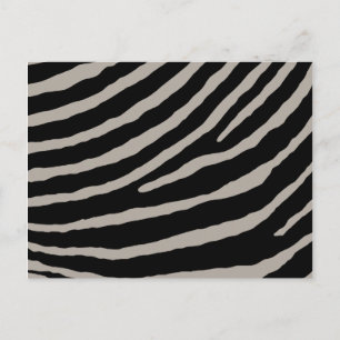 ZEBRA STRIPES: BLACK and TAUPE Postcard
