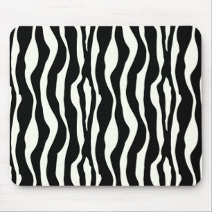 Zebra stripes - Black and White Mouse Mat