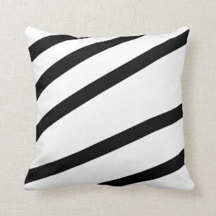 Zebra Stripes Black and White Pillow
