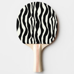 Zebra stripes - Black and White Ping Pong Paddle