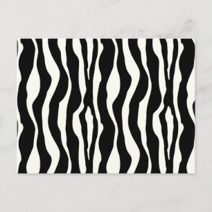 Zebra stripes - Black and White Postcard