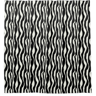 Zebra stripes - Black and White Shower Curtain