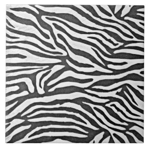 Zebra stripes black and white tile