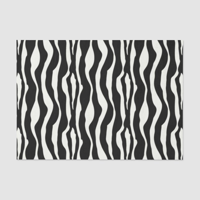 Zebra stripes - Black and White Tissue Paper (Front)