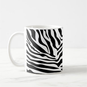Zebra Stripes Black And White Wild Animal Print Coffee Mug