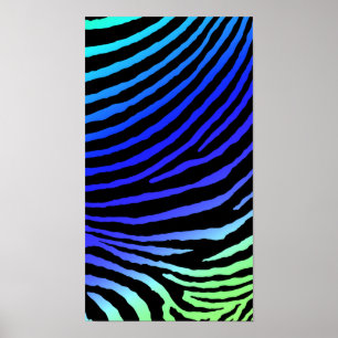 ZEBRA STRIPES: BLACK LIGHT POSTER