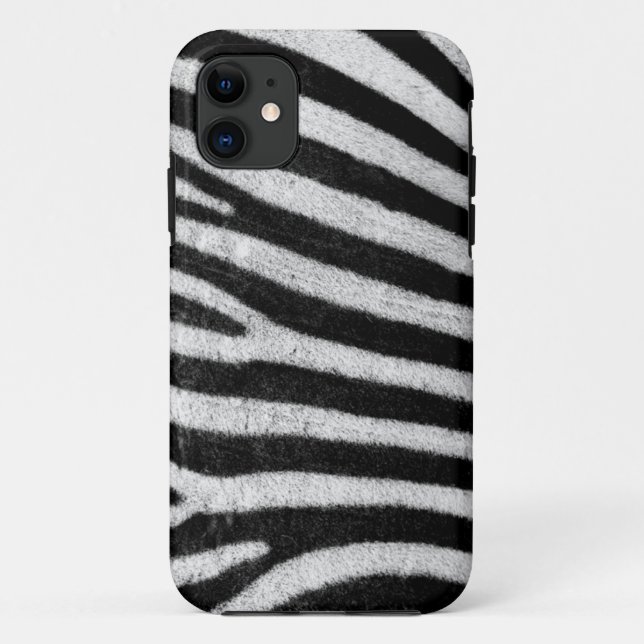 Zebra stripes black & white texture photograph Case-Mate iPhone case (Back)