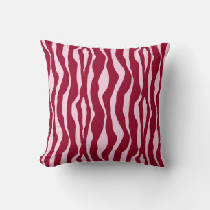 Zebra stripes - Burgundy and Pink Cushion