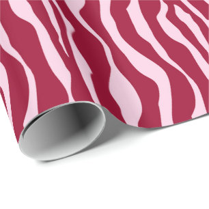 Zebra stripes - Burgundy and Pink Wrapping Paper