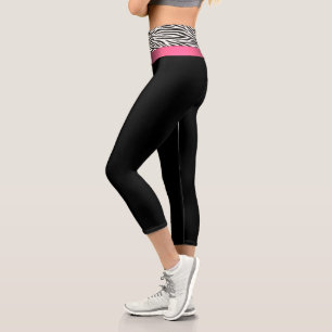 Zebra Stripes Capri Leggings