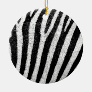 zebra Stripes Ceramic Tree Decoration