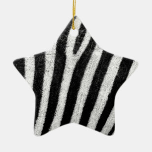 zebra Stripes Ceramic Tree Decoration