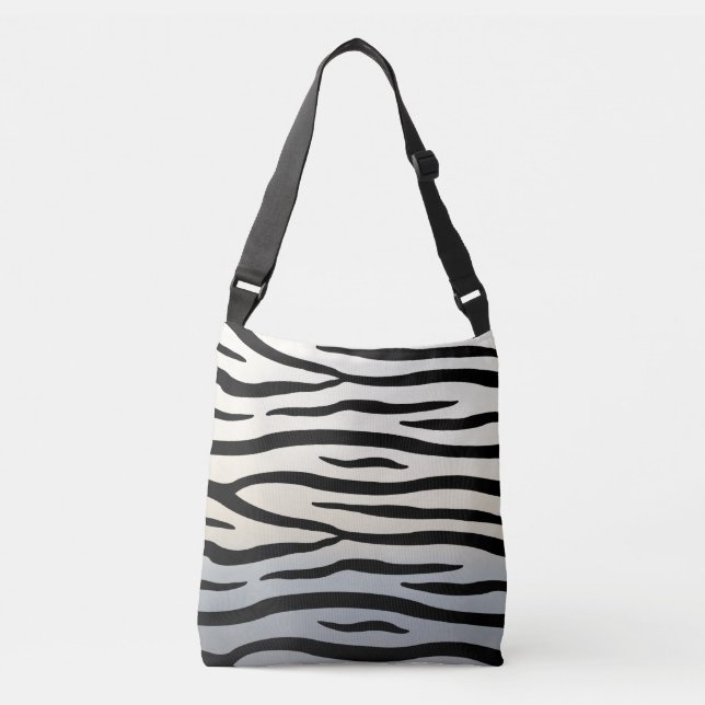 Zebra Stripes Exotic Animal Print Crossbody Bag (Front)