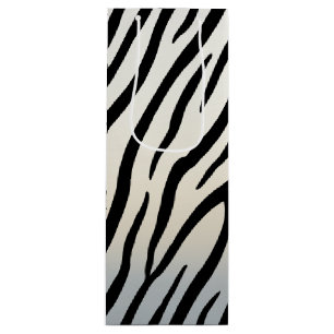 Zebra Stripes Exotic Animal Print Wine Gift Bag