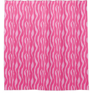 Zebra stripes - Fuchsia and light pink Shower Curtain