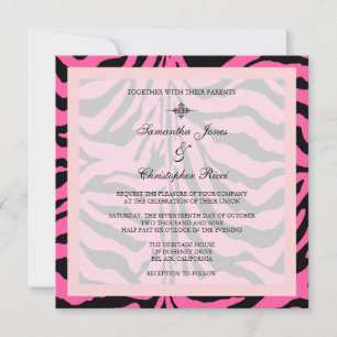 Zebra stripes/FULLY customisable Invitation