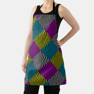 Zebra Stripes - Geometric Pattern Abstract Art 3D Apron