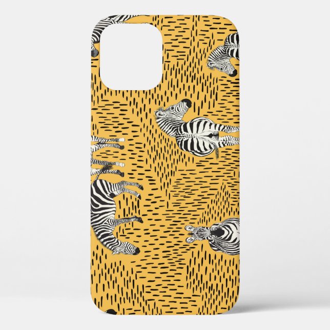 Zebra stripes: hand-drawn seamless background. Case-Mate iPhone case (Back)