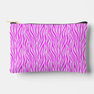 Zebra Stripes in a Powder Pink Safari Print Accessory Pouch