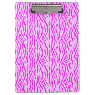 Zebra Stripes in a Powder Pink Safari Print Clipboard