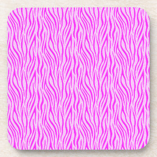 Zebra Stripes in a Powder Pink Safari Print Coaster