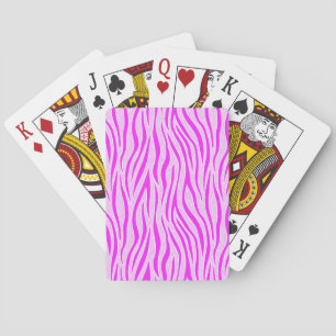 Zebra Stripes in a Powder Pink Safari Print Playing Cards