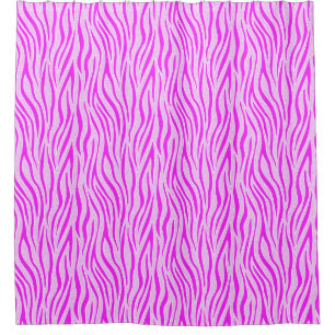 Zebra Stripes in a Powder Pink Safari Print Shower Curtain