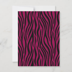 Zebra Stripes in Black and Magenta Safari Print Postcard