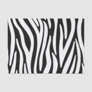 Zebra Stripes in Black and White Fur Effect Tissue Paper