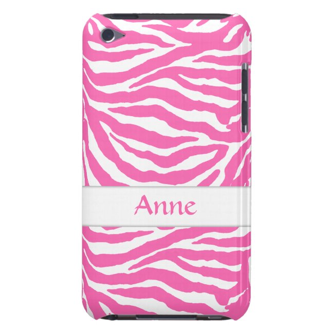 Zebra Stripes In Hot Pink On iPod Touch Case-Mate Case (Back)