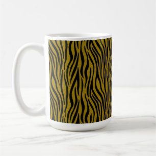 Zebra Stripes in Safari Black and Brown Coffee Mug