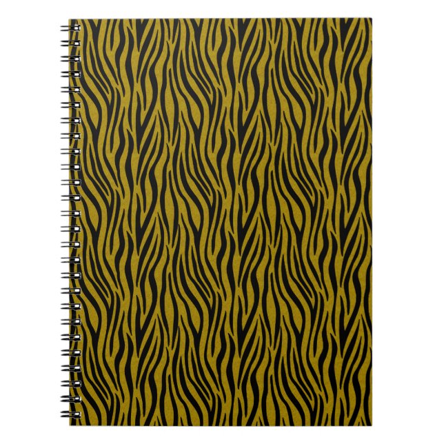 Zebra Stripes in Safari Black and Brown  Notebook (Front)