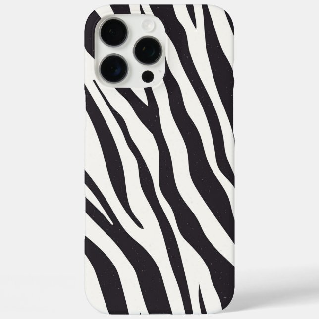 Zebra Stripes iPhone Case – Black & White Pattern (Back)