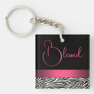 Zebra Stripes Key Ring