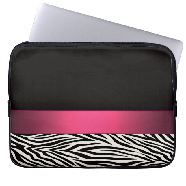Zebra Stripes Laptop Sleeve (Front)