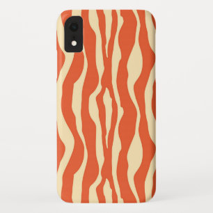 Zebra stripes - Mandarin and light orange iPhone XR Case
