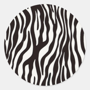 Zebra Stripes Mix & Match Collectables - Classic Round Sticker
