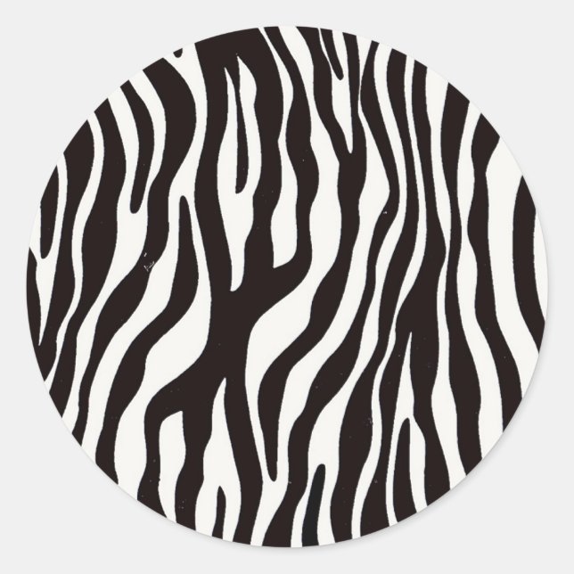 Zebra Stripes Mix & Match Collectables - Classic Round Sticker (Front)