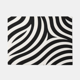 Zebra Stripes Modern Print Doormat