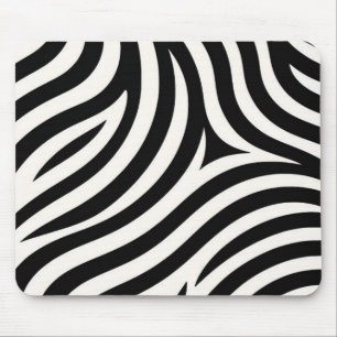 Zebra Stripes Modern Print Mouse Mat