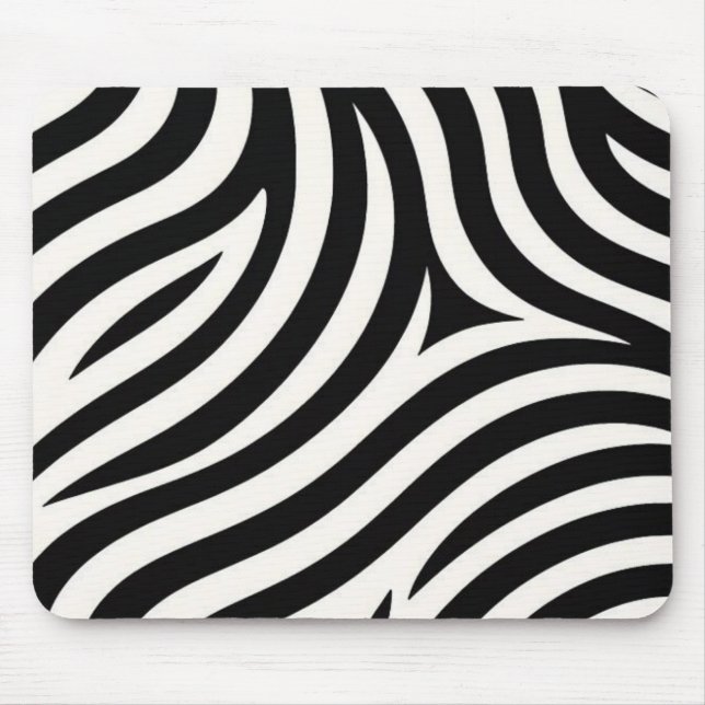 Zebra Stripes Modern Print  Mouse Mat (Front)