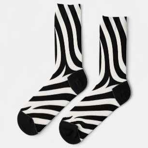 Zebra Stripes Modern Print  Socks