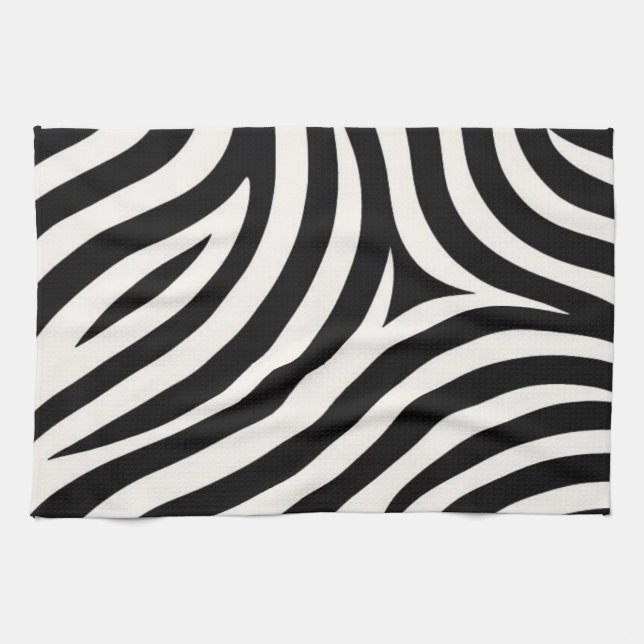 Zebra Stripes Modern Print  Tea Towel (Horizontal)