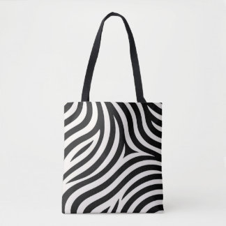 Zebra Stripes Modern Print  Tote Bag