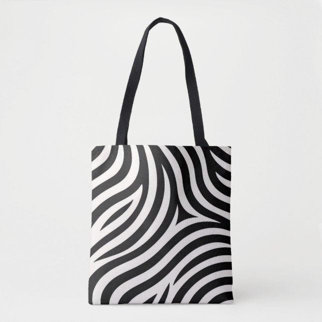 Zebra Stripes Modern Print  Tote Bag (Front)