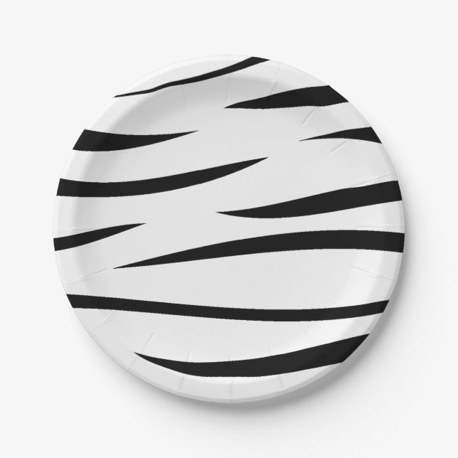 Zebra Stripes Paper Plate (Front)