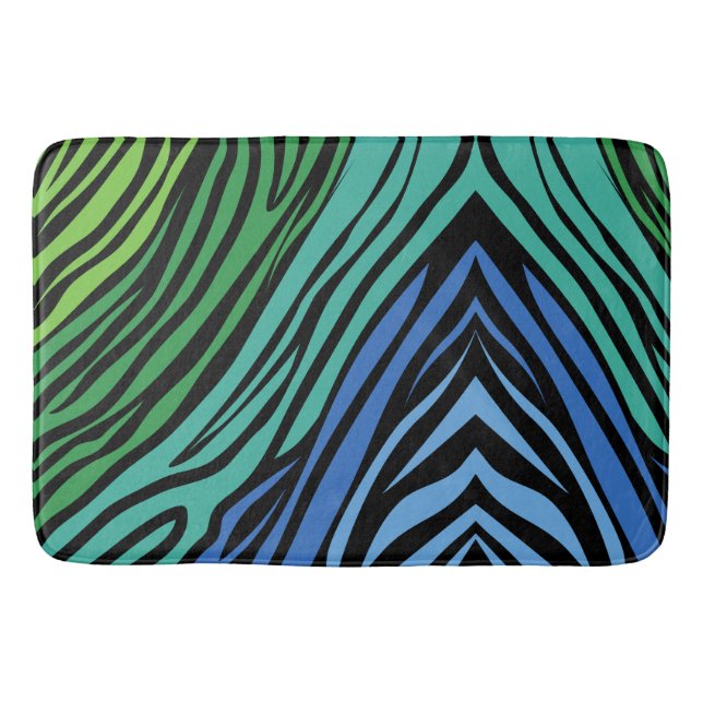 Zebra Stripes Pattern Bath Mat (Front)